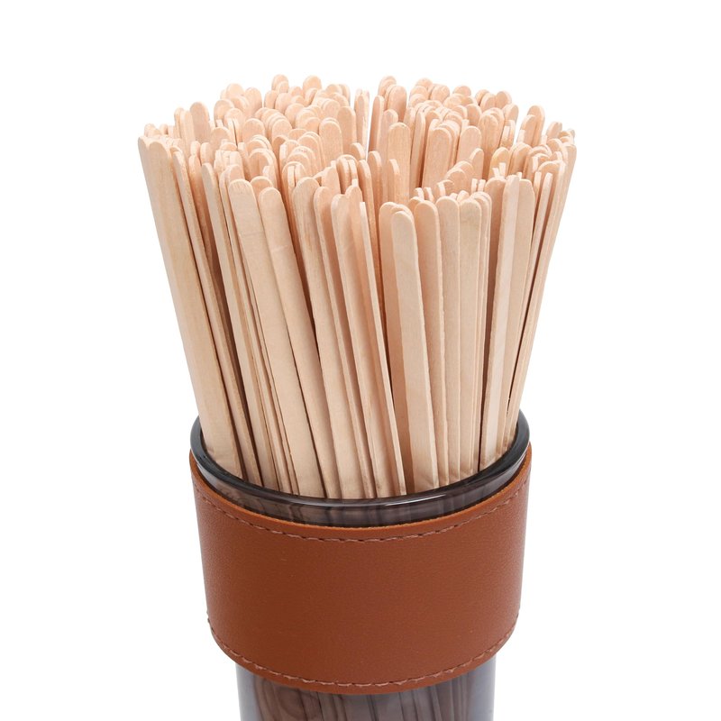ANTETOK Wooden Coffee Stirrers - Coffee Stir Sticks 7.5 Inch,100pcs Disposable Birch Wood Coffee/Beverage Stirrers,Swizzle Drink Sticks,Coffee Bar Accessories