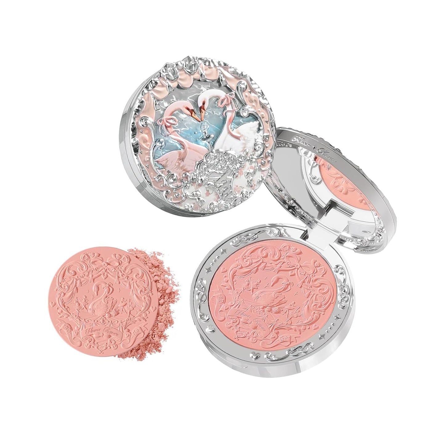 Swan Ballet Blush - Flower Knows Cool Lilac Matte Powder for Cheeks | Buildable, Long-Lasting Makeup, 0.17 Oz (03 Silky Ribbon)