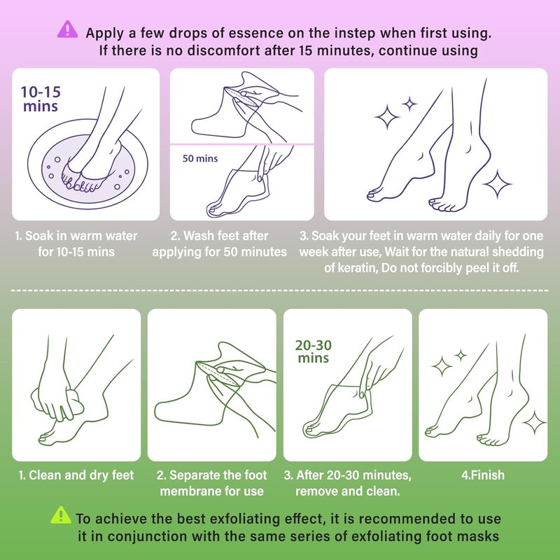 Moisturizing Foot Mask Set - 12 Pack Hydrating & 8 Pack Peeling | Repair Dry Cracked Feet & Soften Heels
