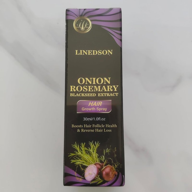 Hair Growth Spray - Rosemary, Onion & Black Seed Formula for Hair Loss Control | Nourishing & Strengthening