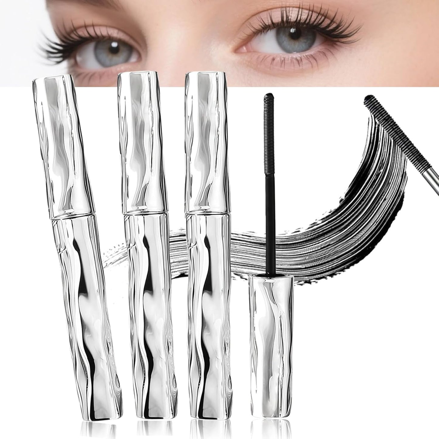 Eyelash Primer - Waterproof Tubular Fiber Mascara for Curling | Black, Perfect for Mature Skin