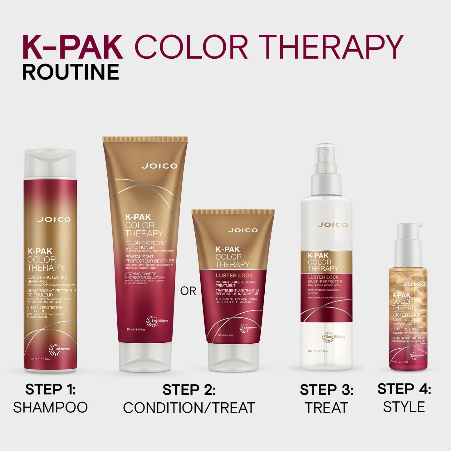 Joico K-PAK Color Therapy Color-Protecting Shampoo | For Color-Treated Hair | Boost Shine | Improve Elasticity | Repair Breakage | Rebuild Damaged Hair | With Keratin & Argan Oil | 10.1 Fl Oz