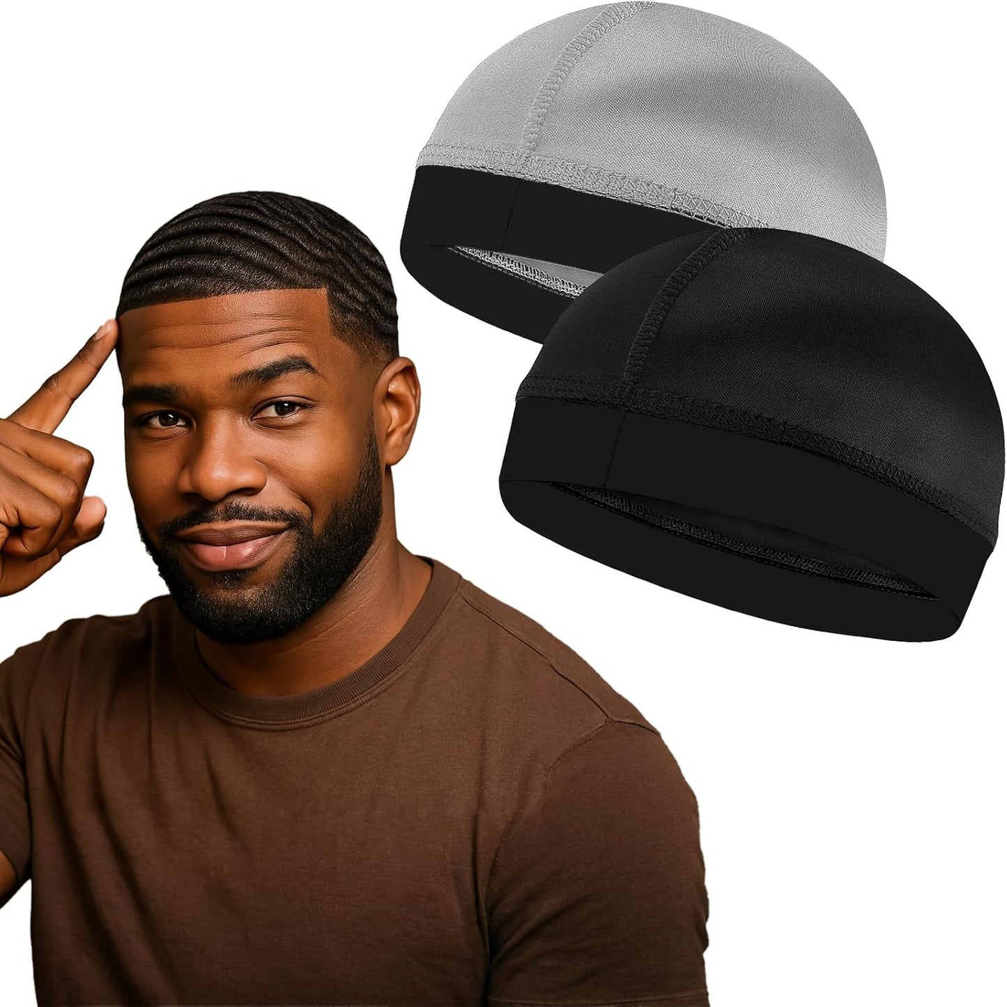 Wave Caps for Men - Premium Compression Durag for 360, 540, 720 Waves | Adjustable Fit