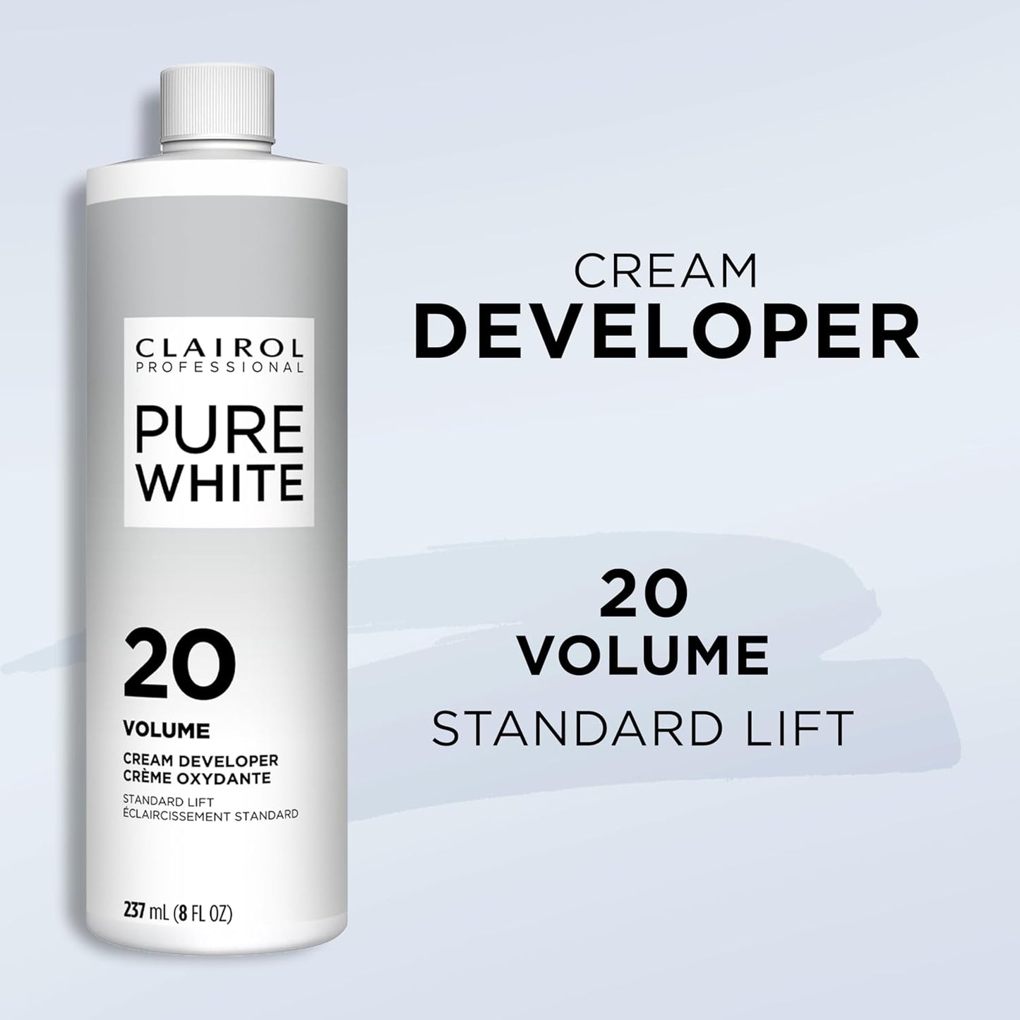 Clairol Professional Pure White 20 Volume Hair Developer - Lightens Hair & Covers Grays | 32 oz