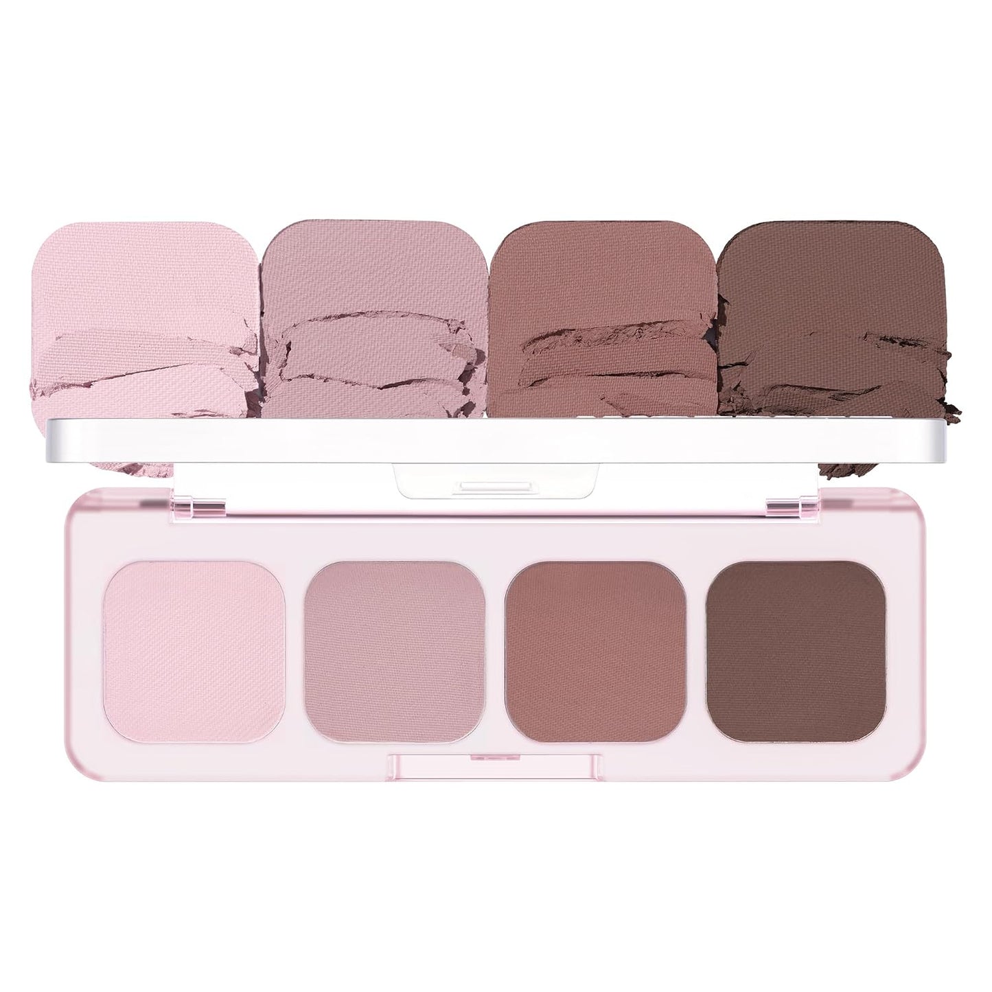 Mood It Palette - 4-Shade Korean Eyeshadow Palette for Daily Wear | Soft Blending, Buildable Coverage, Matte & Shimmer Finish, 0.11 oz (01 Fresh It)