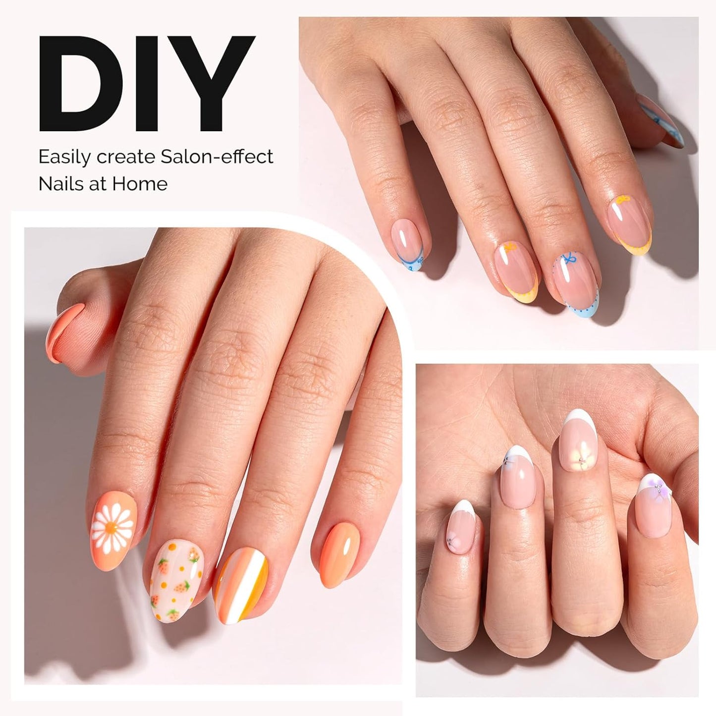 Short Almond X Nail Tips - 300 Pcs Clear Acrylic Half Matte Full Cover Press-On Nails for DIY & Salon Use | 15 Sizes