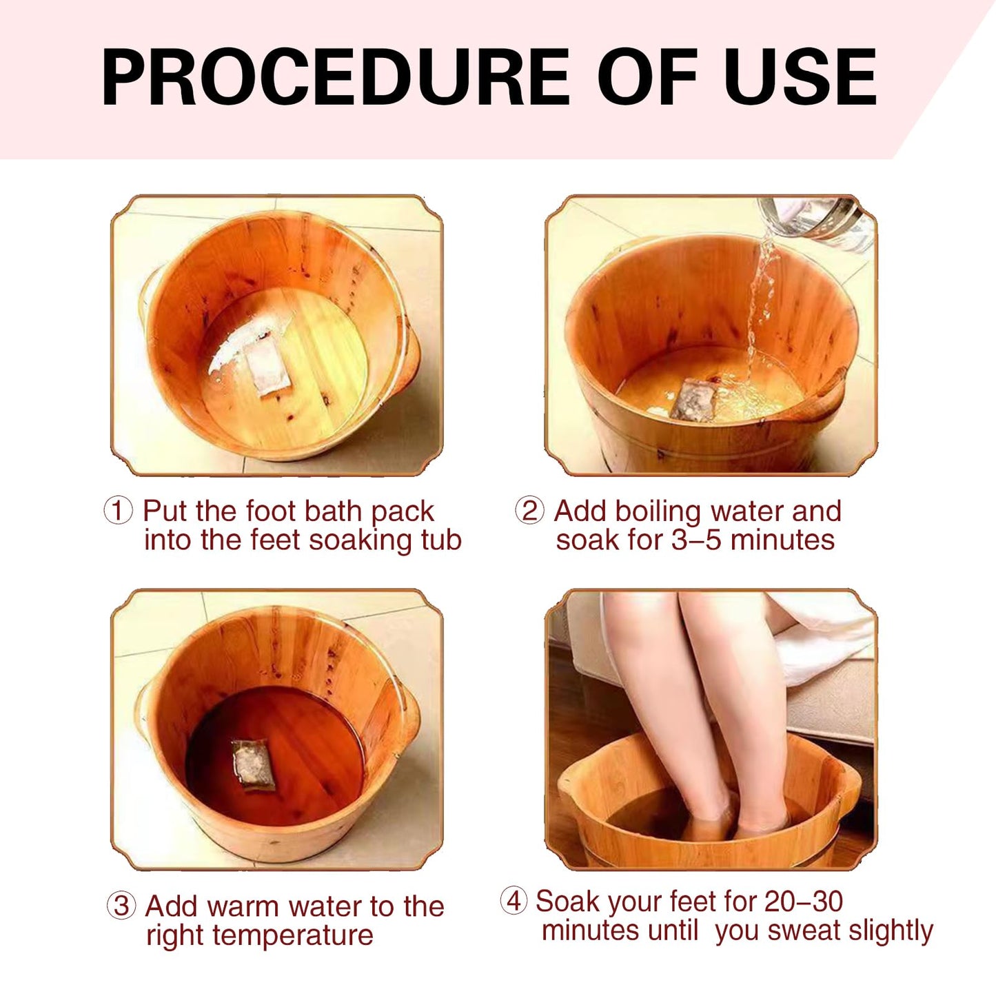 30 Pack Natural Plant-900g Foot Soak Spa Foot Bath 泡脚袋 北京同仁堂艾草泡脚药包 泡脚包 足浴包 使用泡脚桶更合适