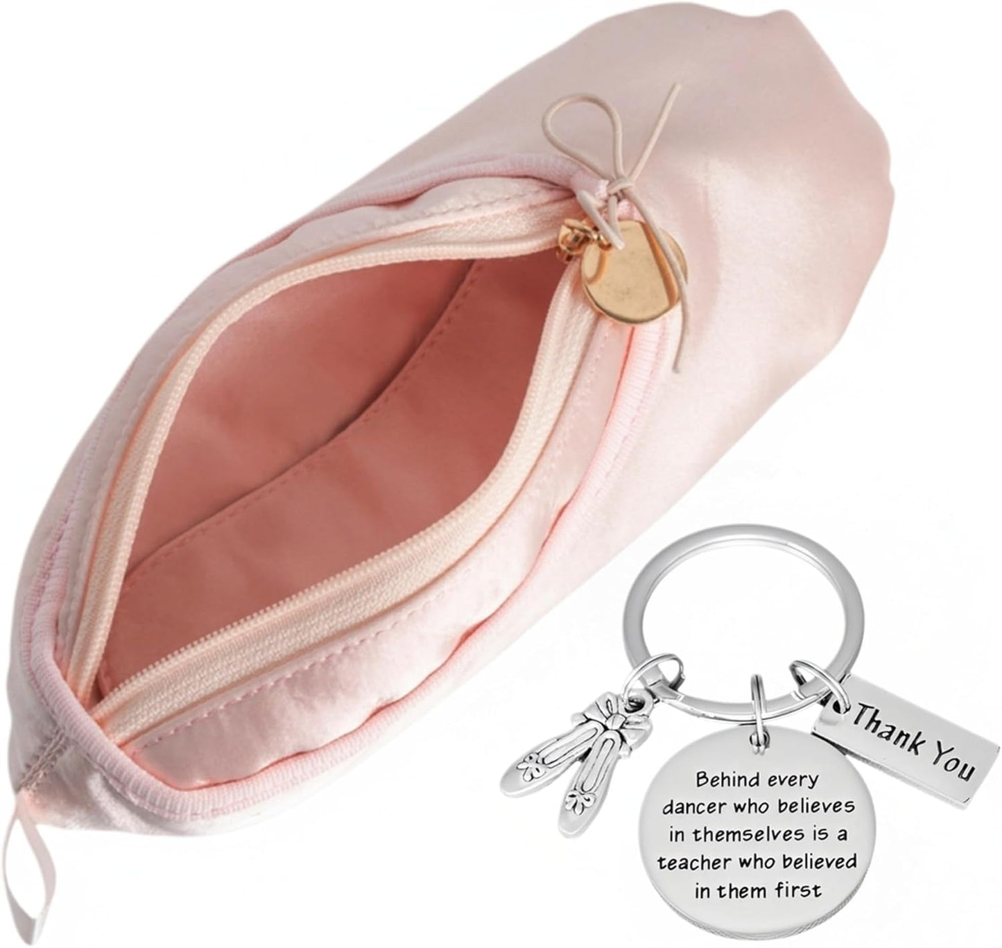 Pink Ballet Dance Shoe Makeup Bag - Ballerina Slipper Pouch for Girls & Women | Perfect Recital Gift