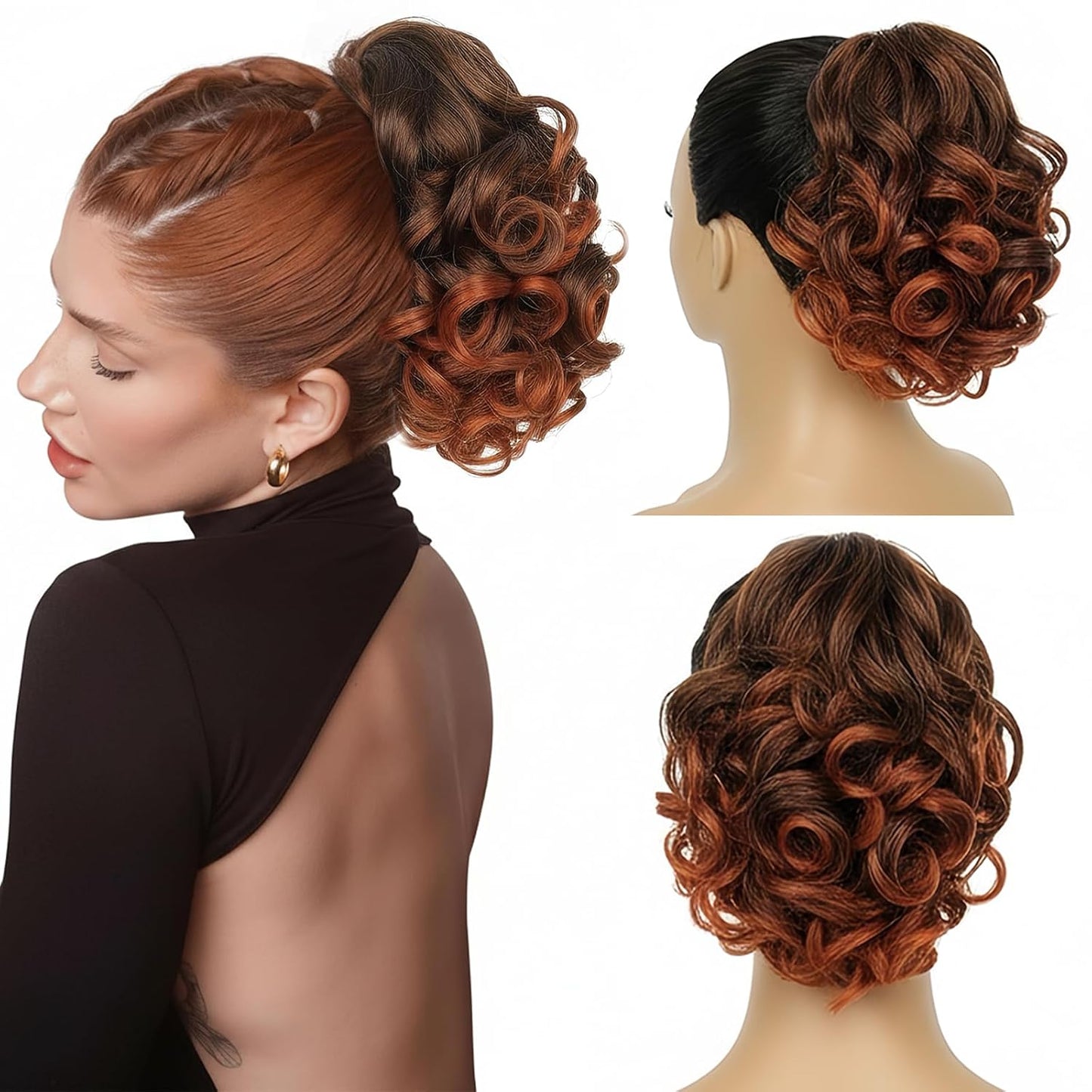 Curly Ponytail Extension - 10 Inch Drawstring Gray Synthetic Hairpiece for Women | Perfect for Daily Wear & Parties