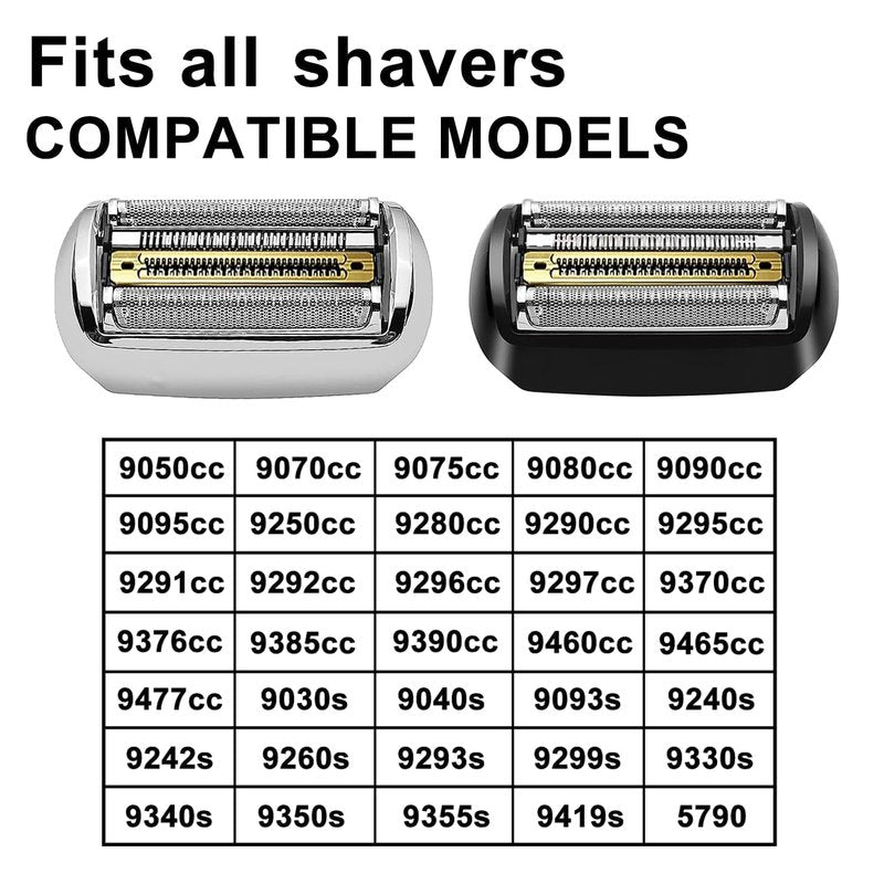 2packs 92S Electric Replacement Shaver Head Series 9 Accessories Shaver Compatible with Braun Series 9 Electric Razors 9290cc, 9291cc, 9370cc, 9293s, 9385cc, 9390cc, 9330s, 9296cc (Upgraded ver.)