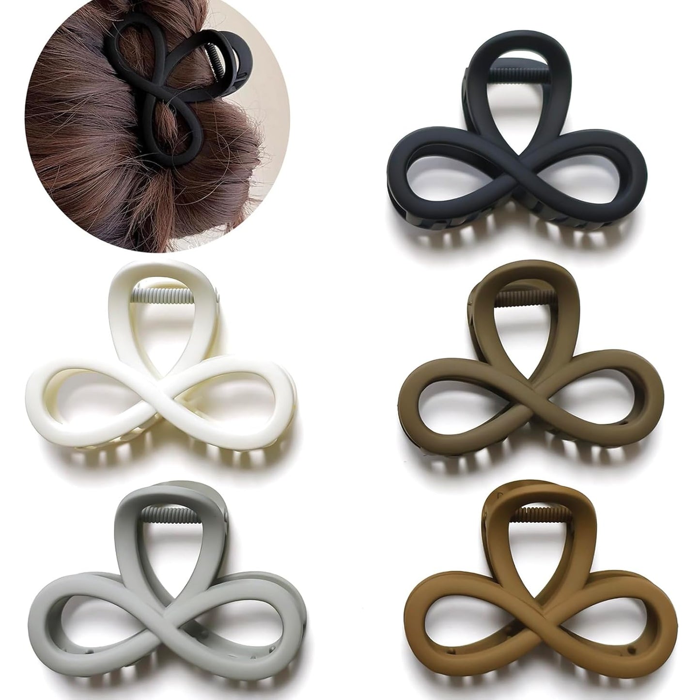 Hair Claw Clips - Unbreakable No Slip Matte Design for Thin & Medium Thick Hair | 3.3 Inch, 3 Pack