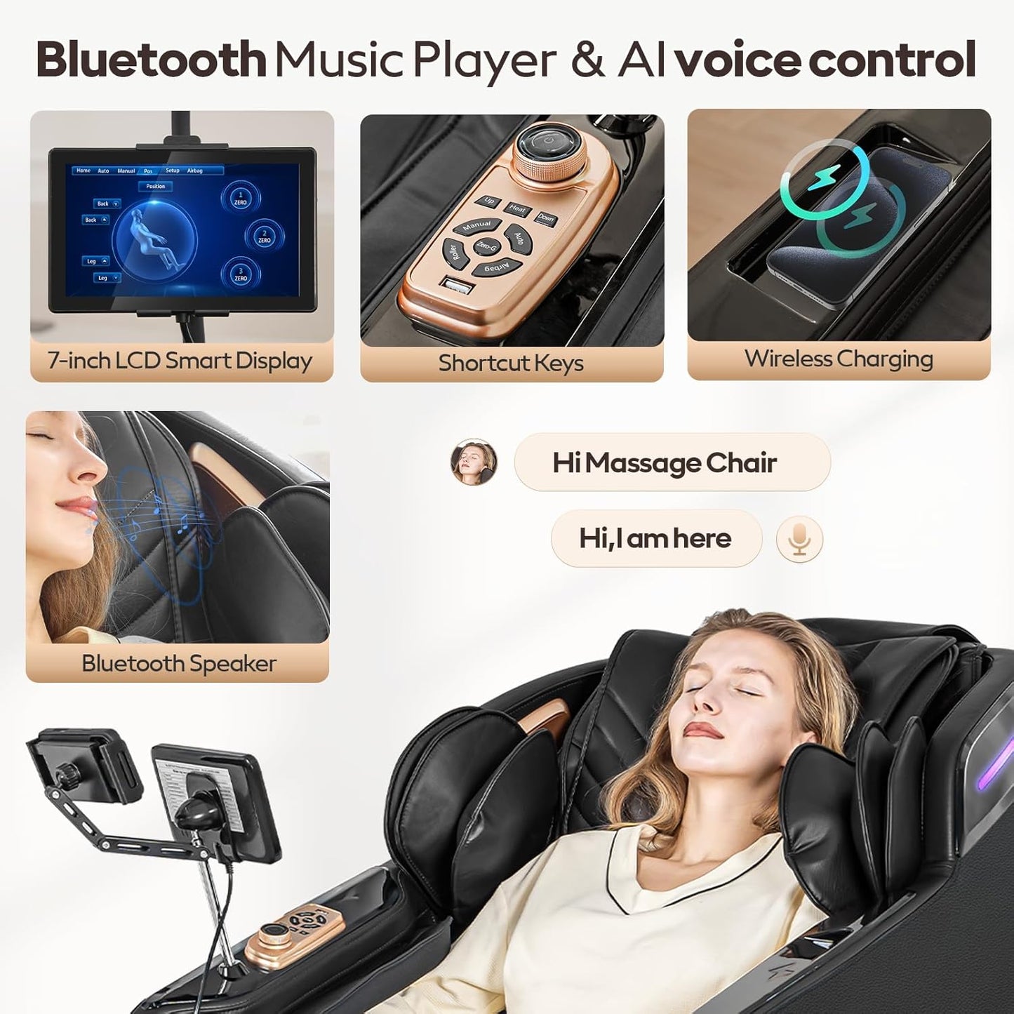 4D Full Body Massage Chair - Zero Gravity SL-Track Shiatsu Recliner with Core Heating & 20 Techniques | Deep Yoga Stretch & Foot Rollers