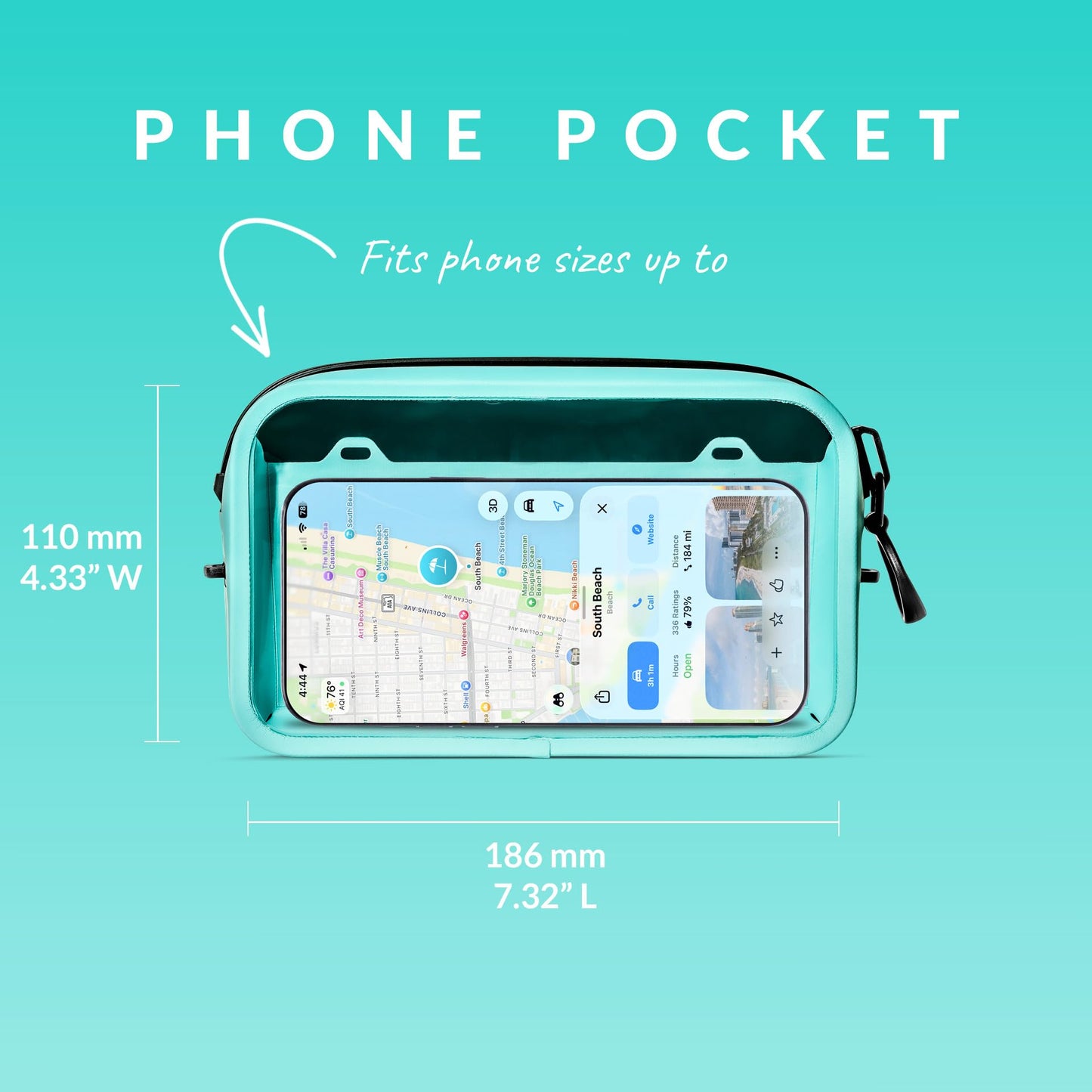 Booe Waterproof Belt Bag – 100% Waterproof Fanny Pack for Women & Men - IP67 Submersible - Floating Dry Bag for Phone - Crossbody & Waist Pack - Beach, Swimming, Travel