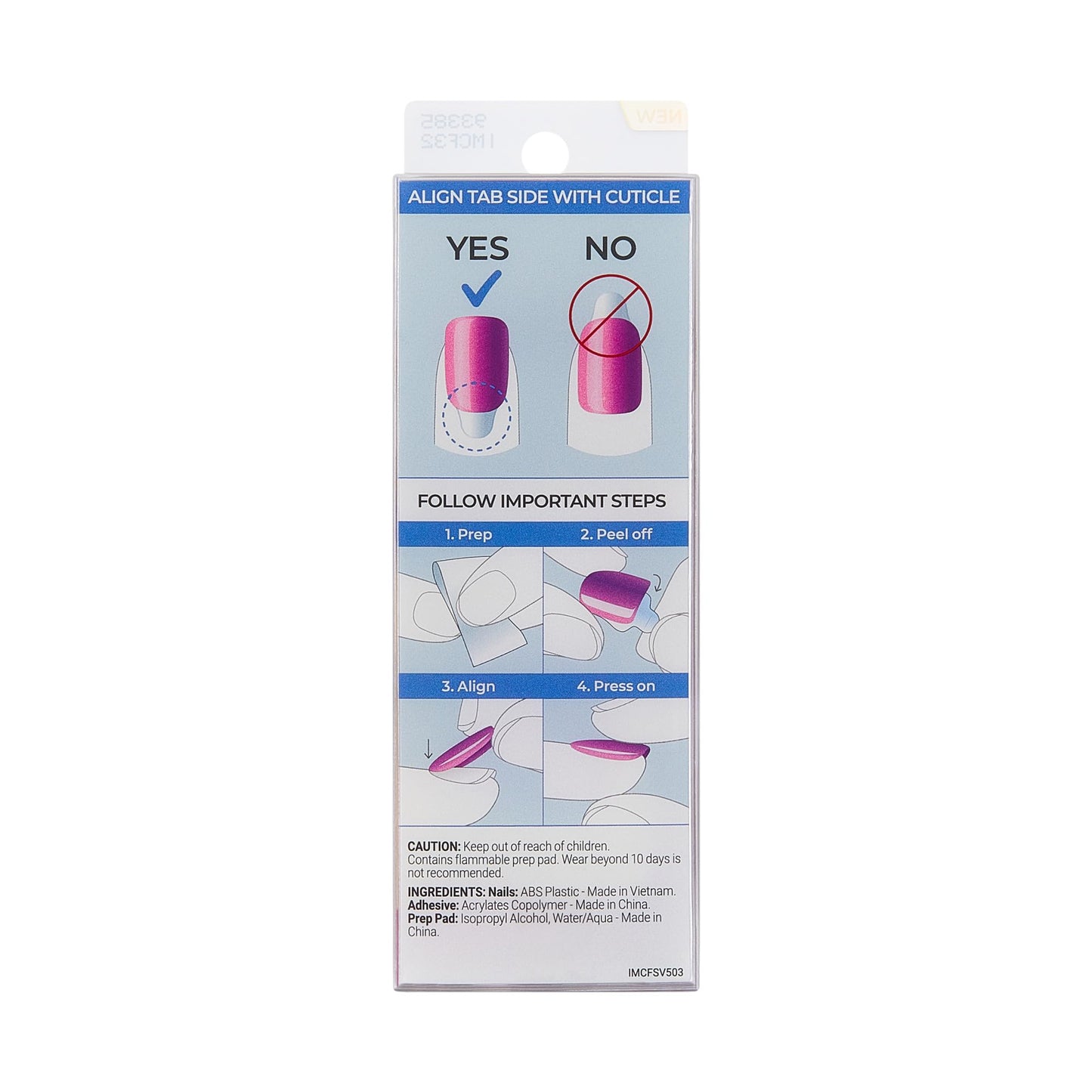 Kiss colorFX by Impress Press On Nails, Walk Out, 30 No Glue Peel and Stick Nails Kit with IMPROVED Adhesive, Pink Short Oval Pearlescent Effect, Includes Prep Pad, Manicure Stick & Mini File