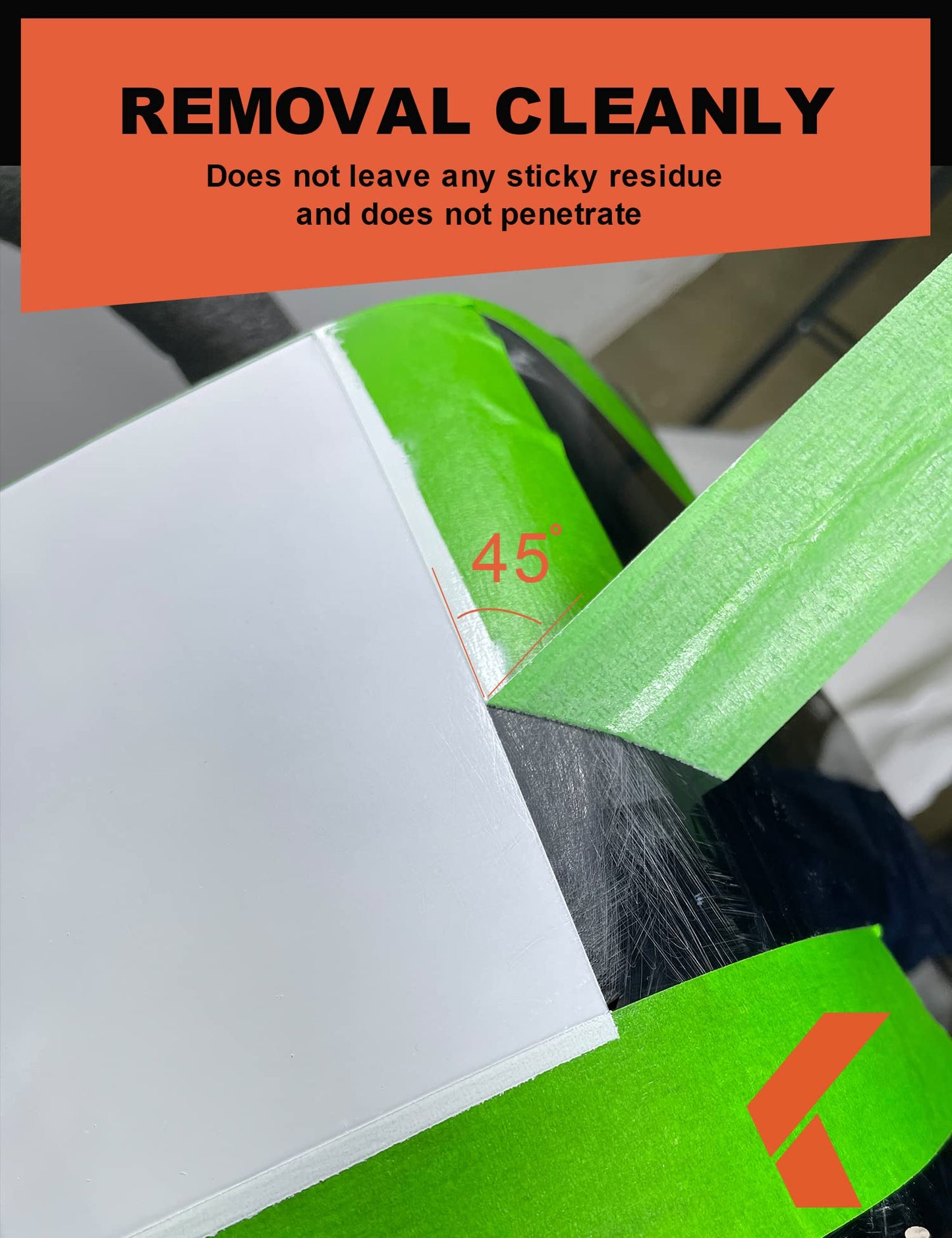 KREFINISH Painters Tape for Car Paint Green No Residue Automotive Masking Tape for Automotive Painting - Heat Resistant for Paint Booth,0.94 Inches X 60 Yards, 6 Rolls