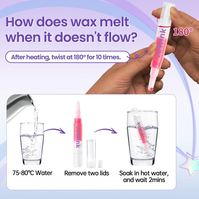 LaWink Extra-Sticky Facial Waxing Pen,Face Wax, Eyebrow Shaper Waxing Kit, Wax Wand, Facial Hair Removal For Eyebrow, Upper Lip, Chin, and Moustache with 20 Cotton Strips 3g Oil waxing kit for women