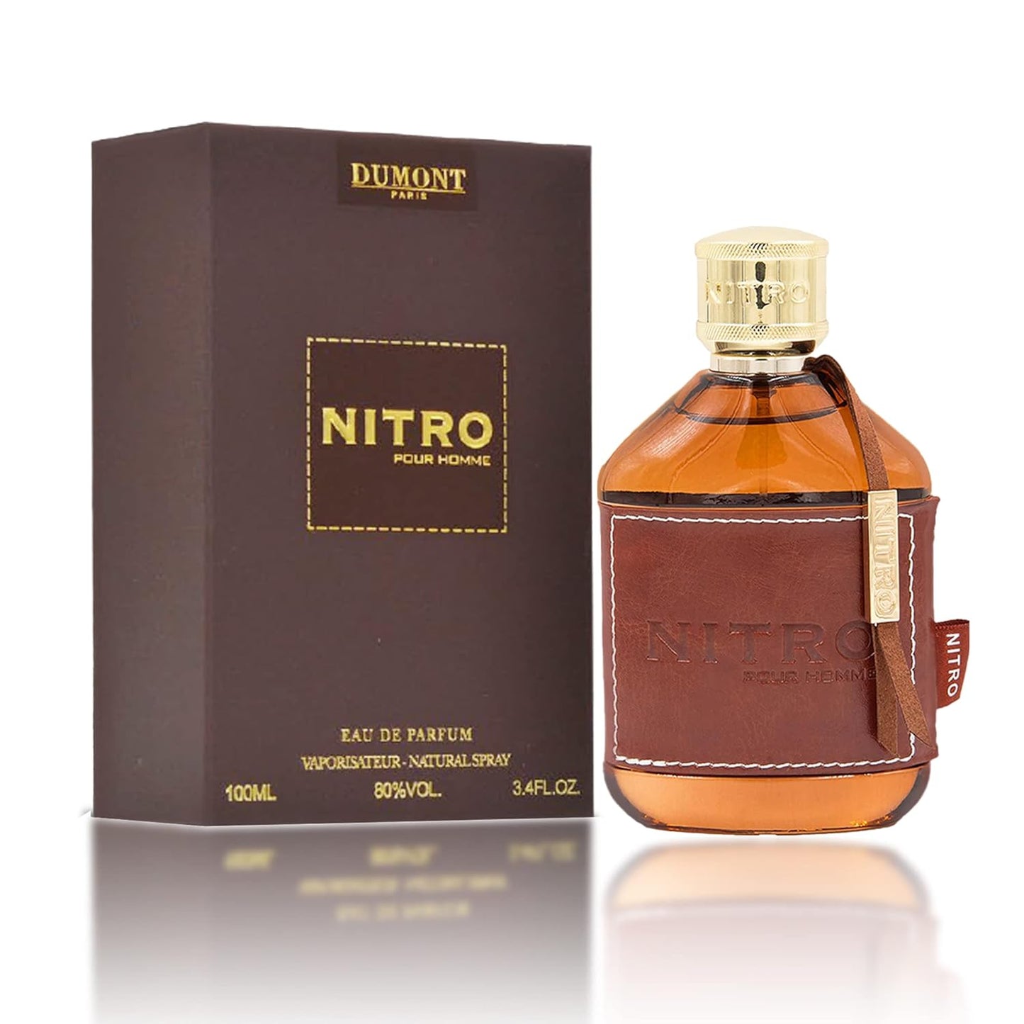 Dumont Nitro Red Eau De Parfum for Men - Rich Fruity Woody Floral Fragrance | 3.4 Fl Oz Long-Lasting Scent