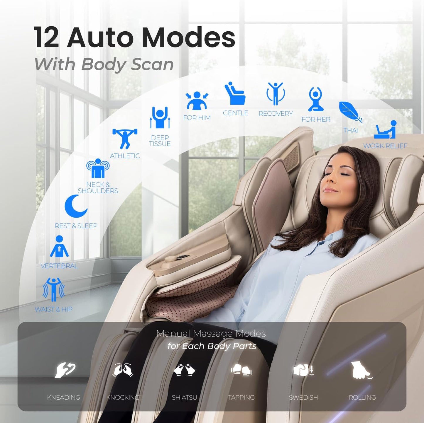 Osaki OS-3D Champ II Massage Chair - 3D SL-Track, Zero Gravity, Lumbar Heating | Brown
