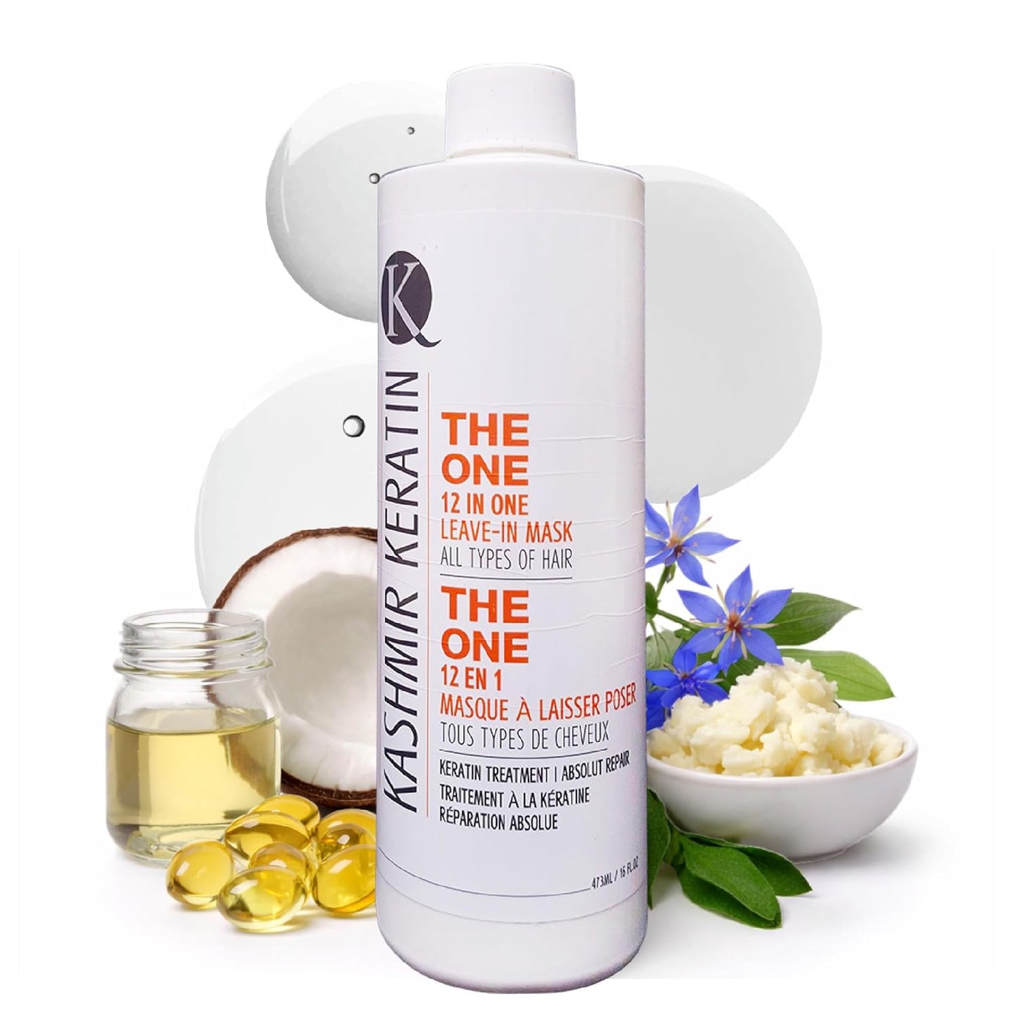 Kashmir Keratin Leave-In Conditioner Spray - 12-in-1 Hair Treatment for Frizz Control & Shine | 8 Fl Oz
