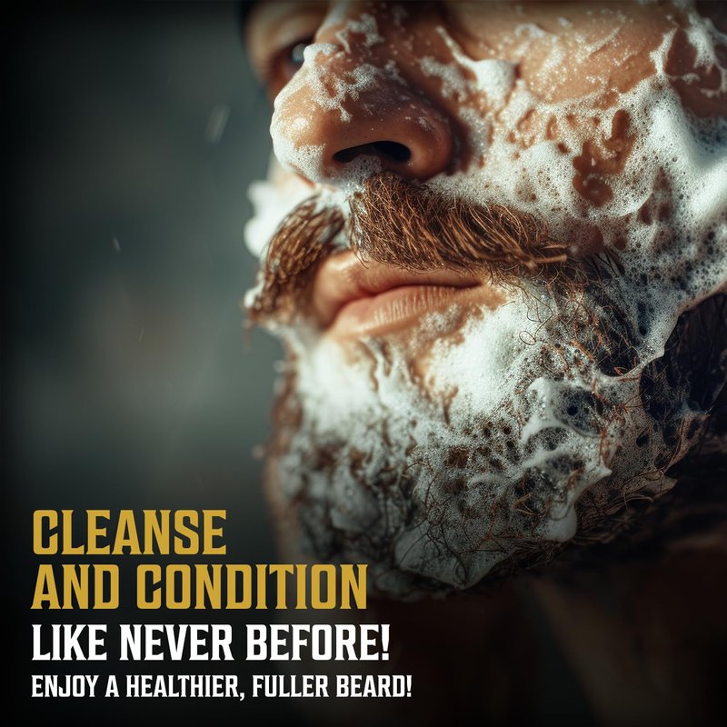 Viking Revolution Beard Wash and Beard Conditioner for Men with Argan Oil and Jojoba Oil - Beard Softener and Strengthener Beard Care Beard Shampoo and Conditioner with Beard Oil (10oz, Sweet Tobacco)