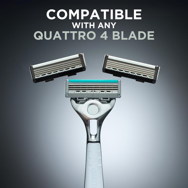 Wilkinson Sword Quattro Titanium Sensitive 4 Razors + 1 Blade – Pack of 5)