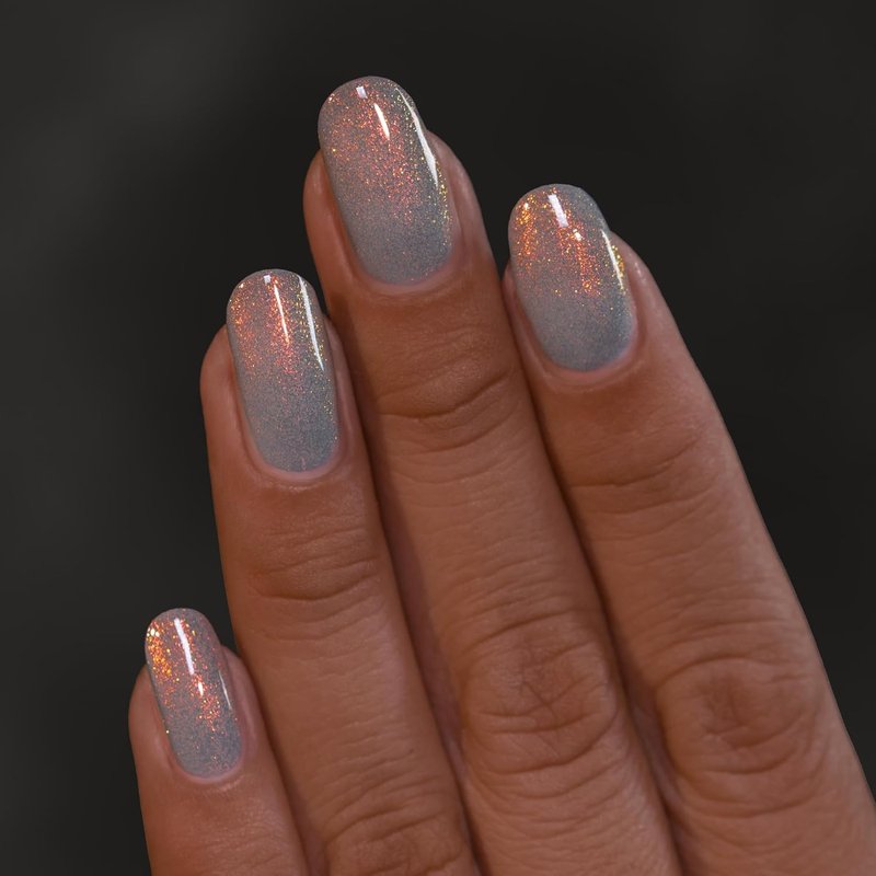 ILNP Flicker | Light Grey Shimmer Nail Polish for Stunning Nails - 15ml