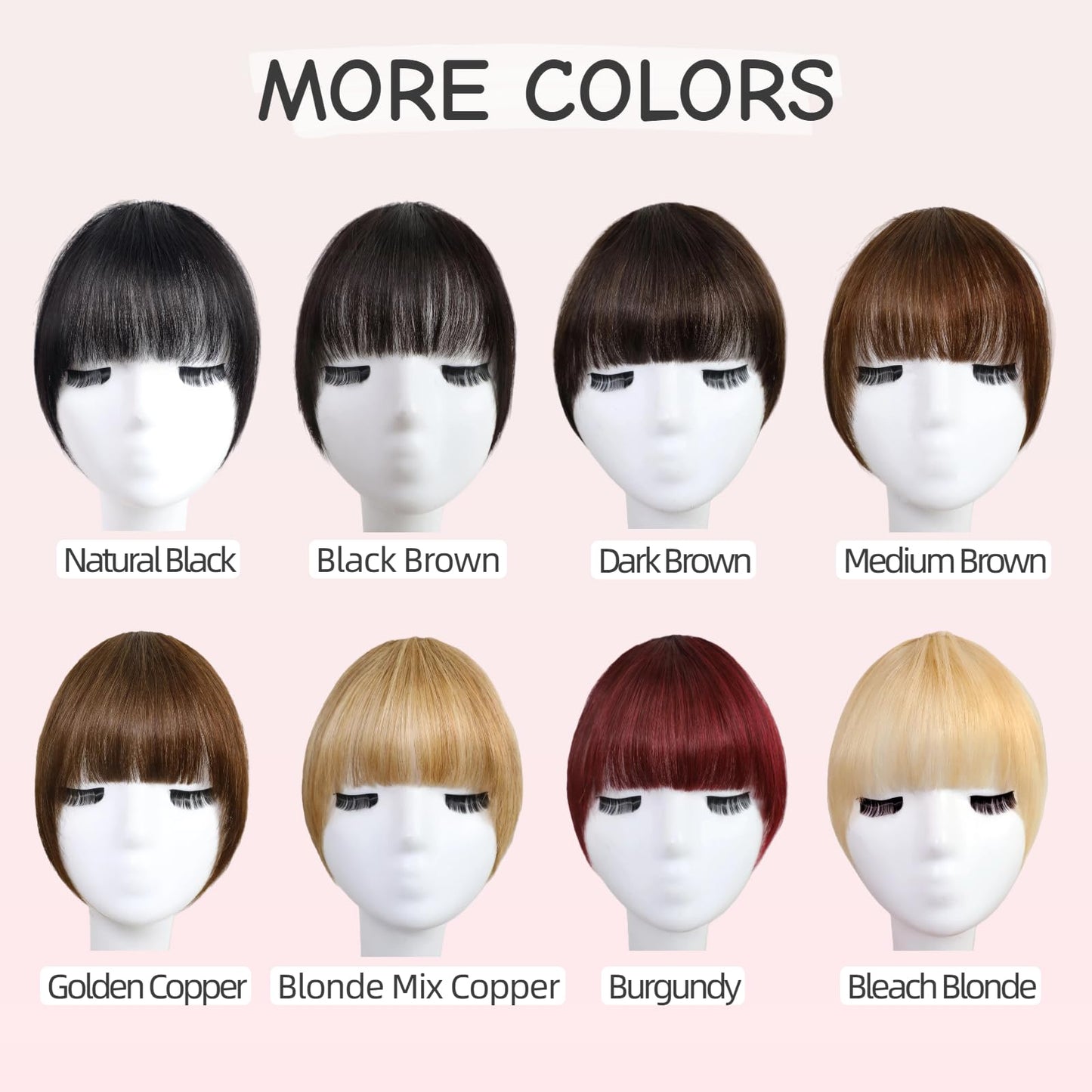 XIXISNOW Clip in Bangs 100% Real Human Hair Extensions Invisible Fake Curtain Curved French Fringe Bang with Temples Faux Natural Clips on Hairpieces for Women Girls Party Daily Use