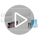 Poeland 3-Pack Wall Mount Makeup Organizer - Clear Plastic 6-Compartment Bin