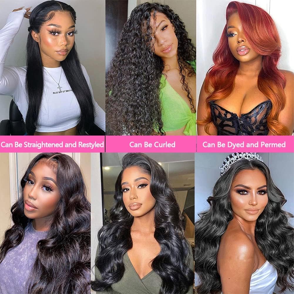 12A Body Wave Human Hair 4 Bundles 18 20 22 24 Inch 100% Remy Virgin Hair Weaves Extensions Body Wave Bundles Human Hair Soft And Silky Natural Black