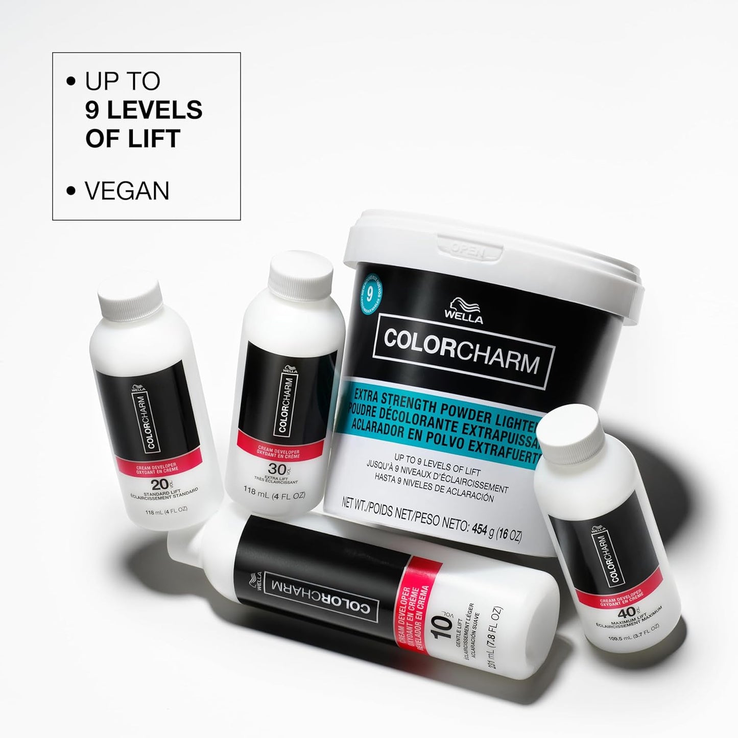 COLORCHARM Extra Strength Powder Lightener - Achieve Up to 9 Levels of Lift for Vibrant Hair