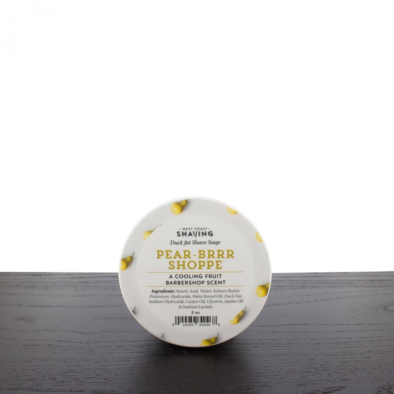 West Coast Shaving Duck Fat Shaving Soap, Pear-Brrr Shoppe, 2 oz