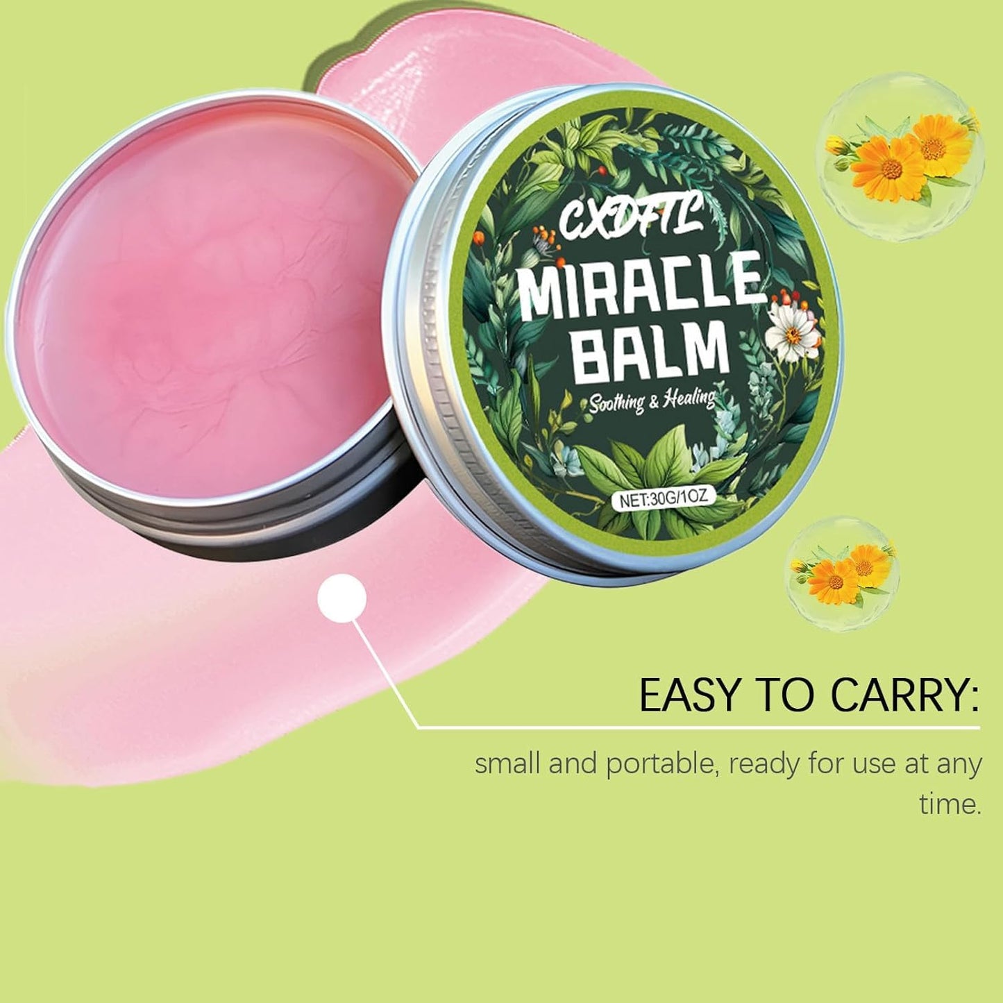 Miracle Balm - Moisturizing Balm for Legs, Arms & Back | Natural Ingredients, 2 oz (2 Pack)