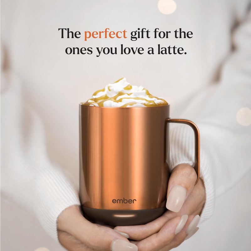 Ember Temperature Control Smart Mug 2, 10 Oz, App-Controlled Heated Coffee Mug with 80 Min Battery Life and Improved Design, Copper