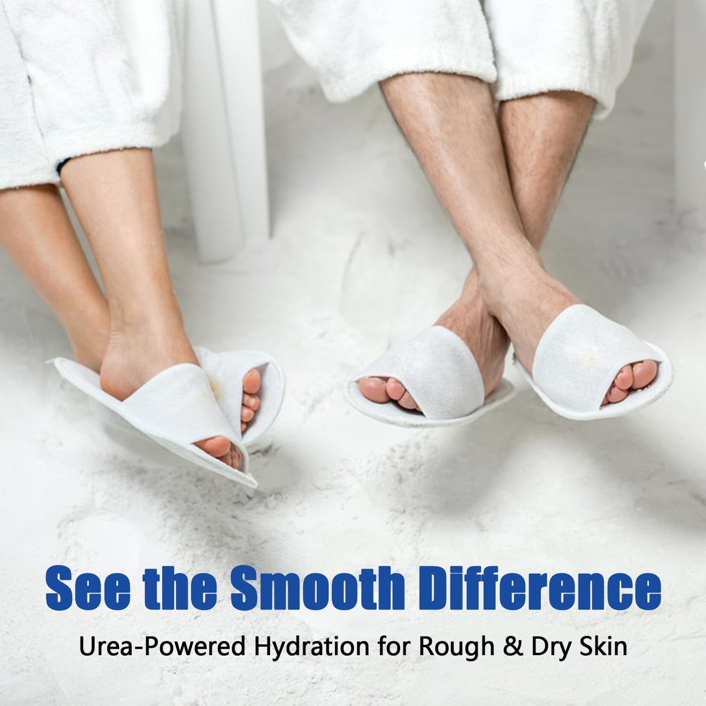Urea Cream 60% plus 2% Salicylic Acid for Feet Maximum Strength - Lotion For Dry Cracked Feet Elbows Knees Heels Hands, Hydrates Foot Care for Softening and Moisturizing, Callus Remover 10.1oz