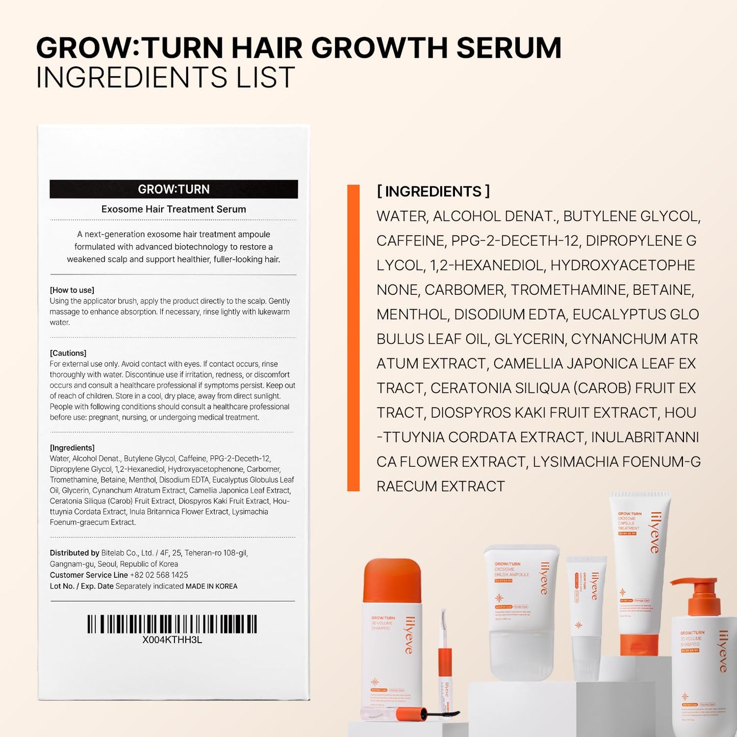 Lilyeve Hair Growth Serum - Revitalize Hair with Heartleaf Exosomes & Built-in Brush | 3.38 fl. oz.