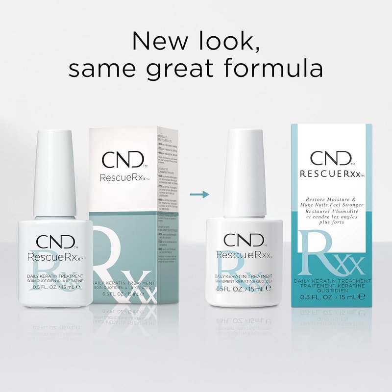 CND RescueRxx Nail Care - Daily Keratin Treatment for Stronger Nails | 0.5 Fl Oz