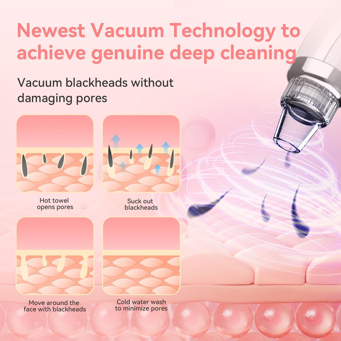 Blackhead Remover Pore Vacuum Pore Cleaner Electric Comedone Whitehead Extractor Tool