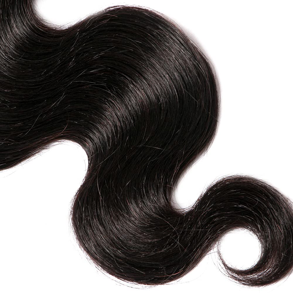 Body Wave Bundles Body Wave Bundles Human Hair Black Human Hair Bundle Natural Black Color 1B Bundle 50g 14 Inch