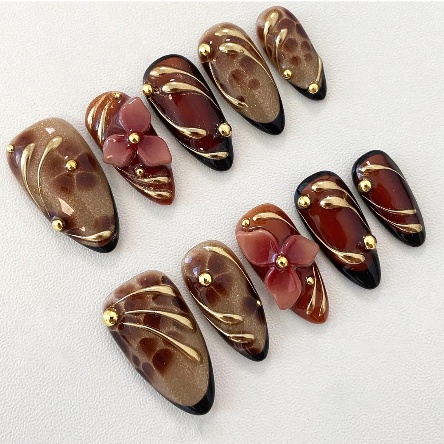 Christmas Press-On Nails - 24Pcs Short Almond Acrylic Set with Holly & Bow Designs | Winter White French Tips