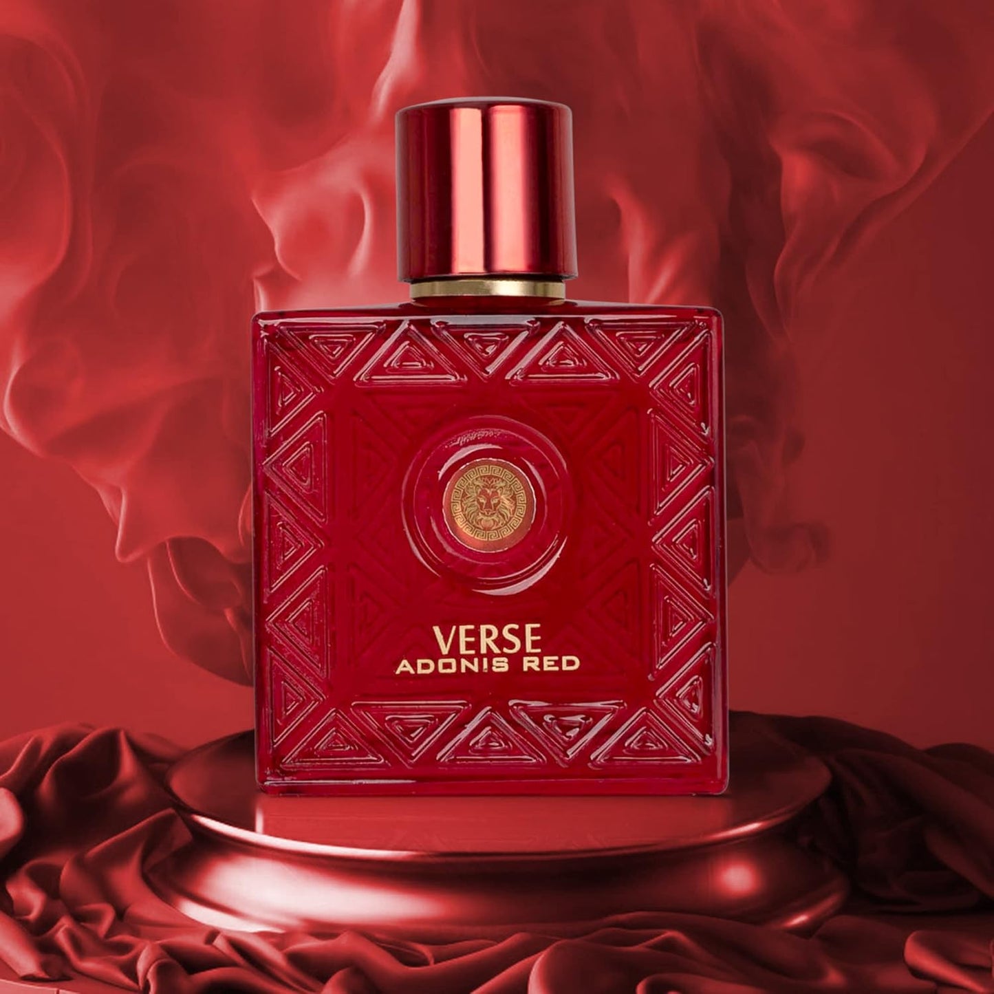 Adonis Red Eau De Parfum for Men - 100ml Fruity Warm Floral Fragrance | Includes NovoGlow Pouch