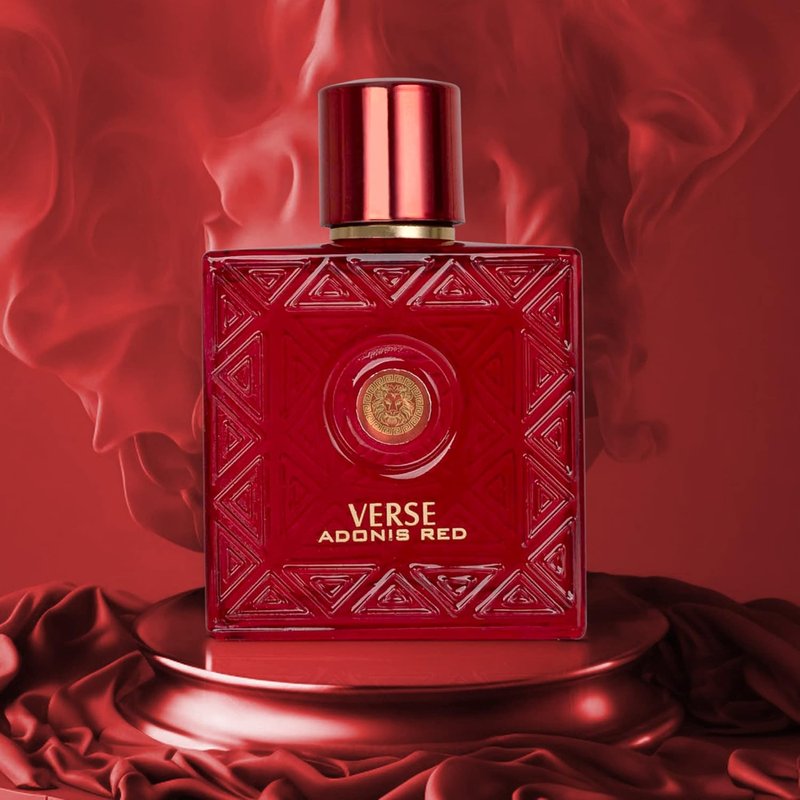 Adonis Red Eau De Parfum for Men - 100ml Fruity Warm Floral Fragrance | Includes NovoGlow Pouch
