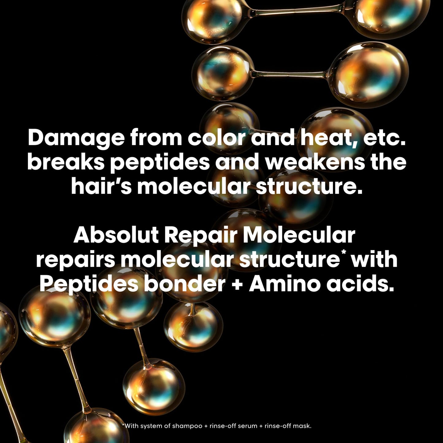 L'Oréal Professionnel Paris Absolut Repair Molecular Leave In Treatment - Smooths & Strengthens All Color Treated & Damaged Hair, Heat Protectant & Leave In Conditioner for Hair Repair