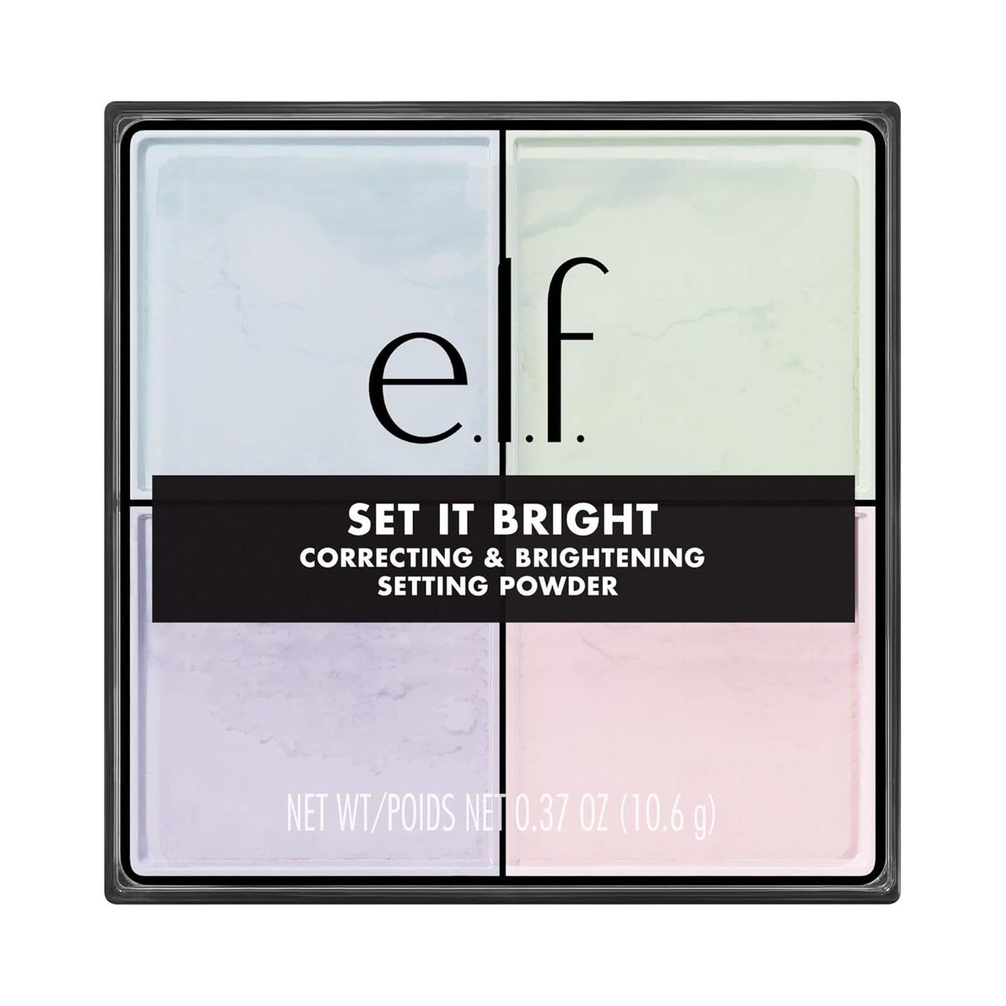 e.l.f. Brightening Loose Setting Powder Quad - Bakes, Blurs & Sets for Soft-Matte Radiance | Vegan, Medium-Tan
