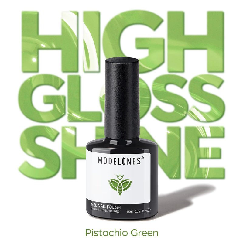Olive Green Gel Nail Polish - Modelones Pistachio Soak Off for Spring & Summer | 15ML