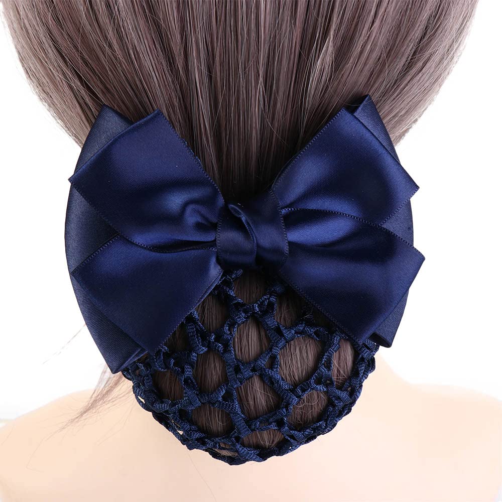 Net Bun Hair Cover Girls Women Barrette Hair Accessories Hairgrips Hair Clip Ribbon Net Bun Snood(06)