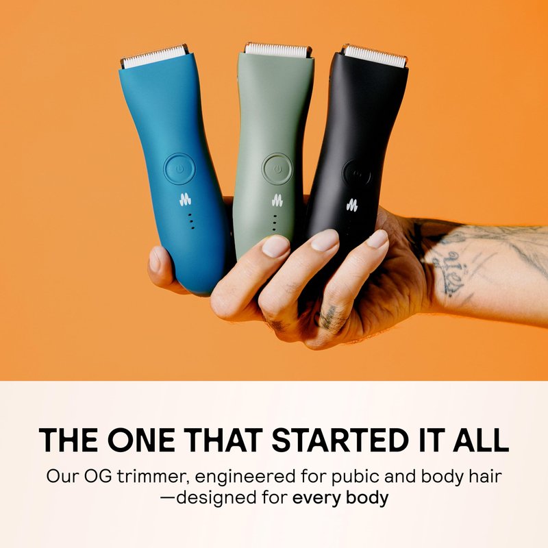 MERIDIAN The Trimmer Original – Body Hair Trimmer for Men, Electric Groin & Body Groomer for Pubic Hair, Chest, Legs & Underarms, Waterproof & Rechargeable, Onyx