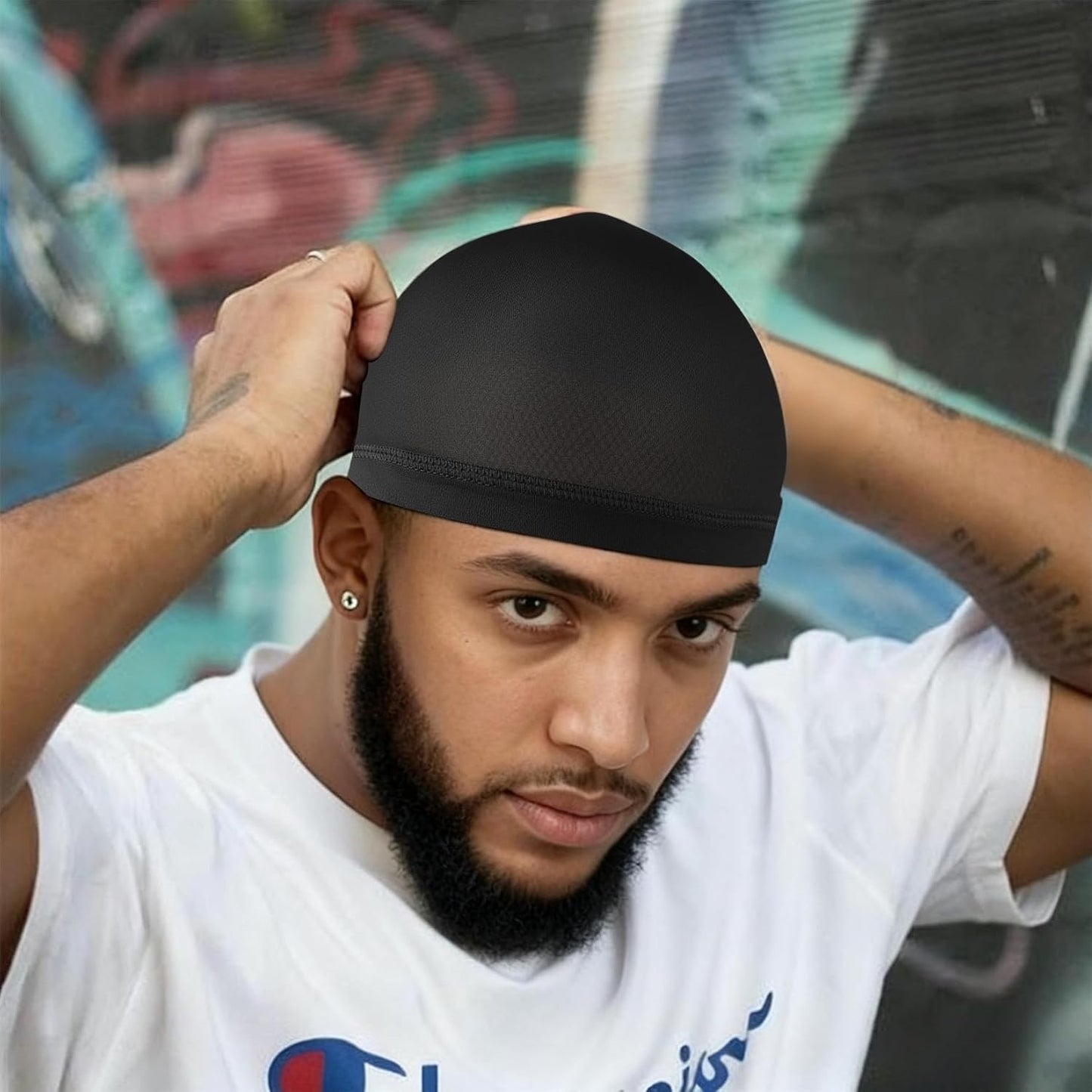 Wave Caps for Men - Stretchy Nylon Skull Cap | 10/20/50 Pcs Anti-Slip Breathable Sleep Cap