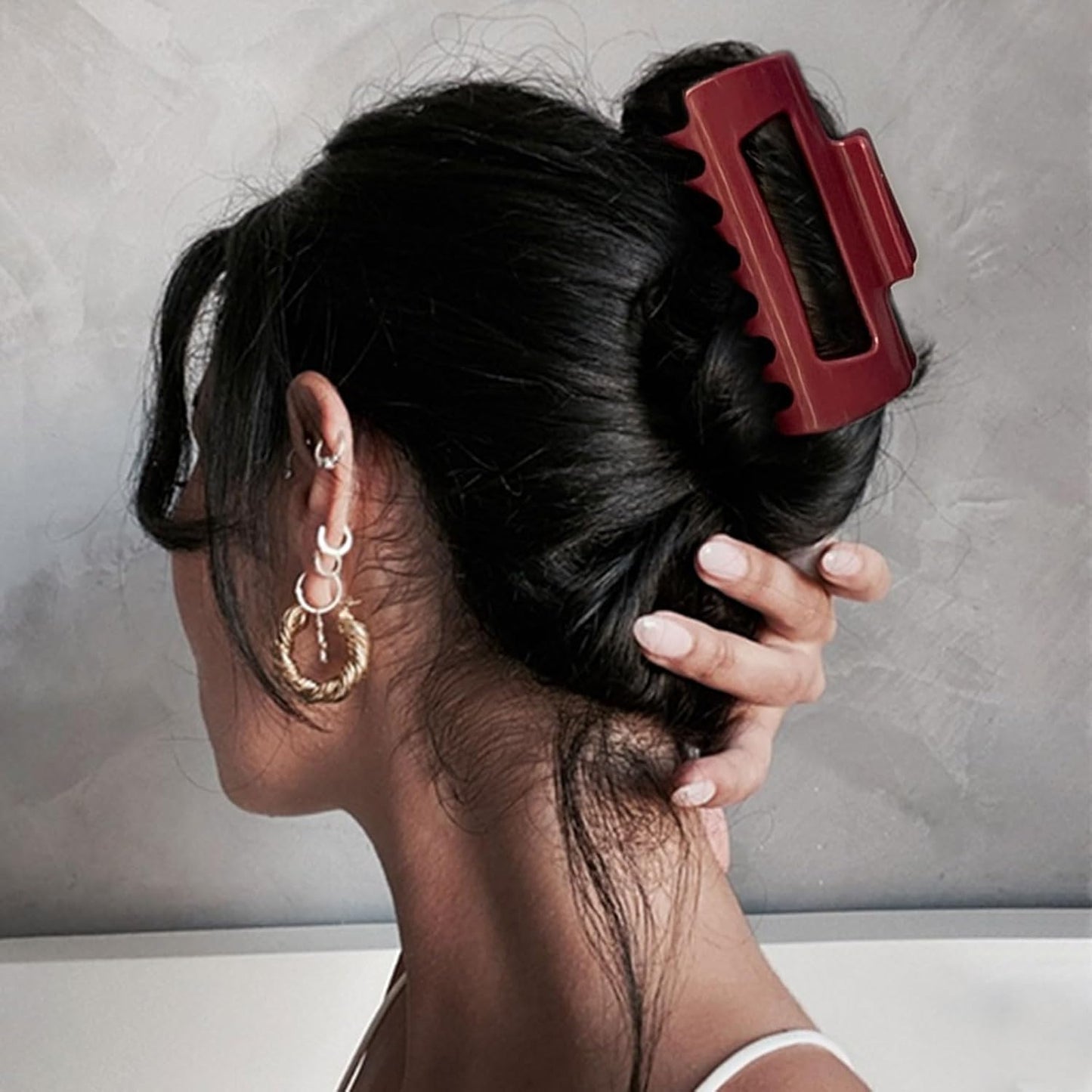 Soft Cloud Hair Clips for Women - 4Pcs Colorful Silicone Hair Claw | Strong Hold for Thick or Thin Hair