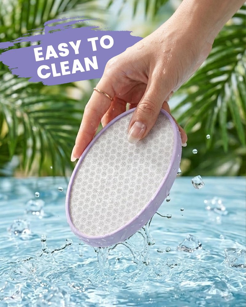 BEZOX Hair Eraser for Travel, Glass Hair Epilator for Full Body, Innovative Glass Body Hair Shaver Stone, Gentle Exfoliation for Legs, Arms, and Back - Purple