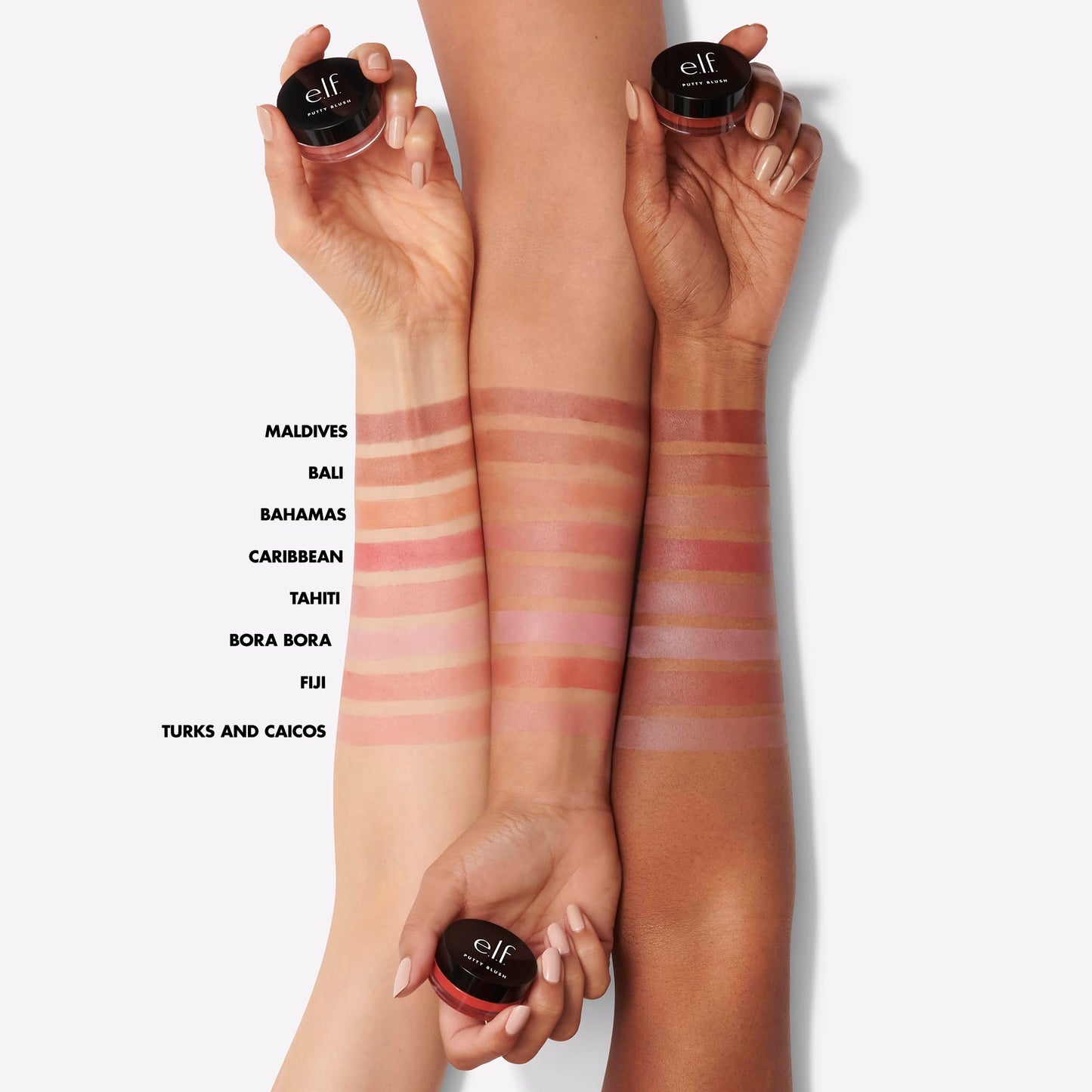 e.l.f. Putty Blush, Creamy & Ultra Pigmented Formula, Infused with Argan Oil & Vitamin E, Maldives, 0.35 Oz